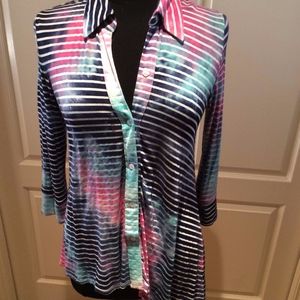 Boho Chic Multi-colored striped Top